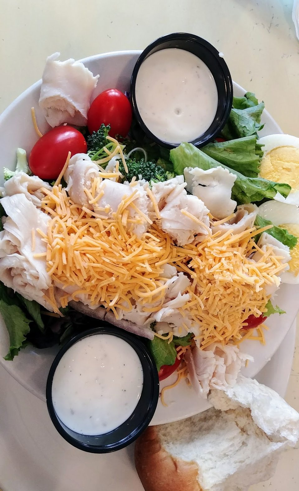 Garden Salad with Ham and Cheese